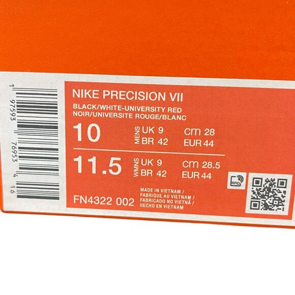 Nike Precision VII Men\'s Basketball Shoes Size US 10 Black White Red main image 4
